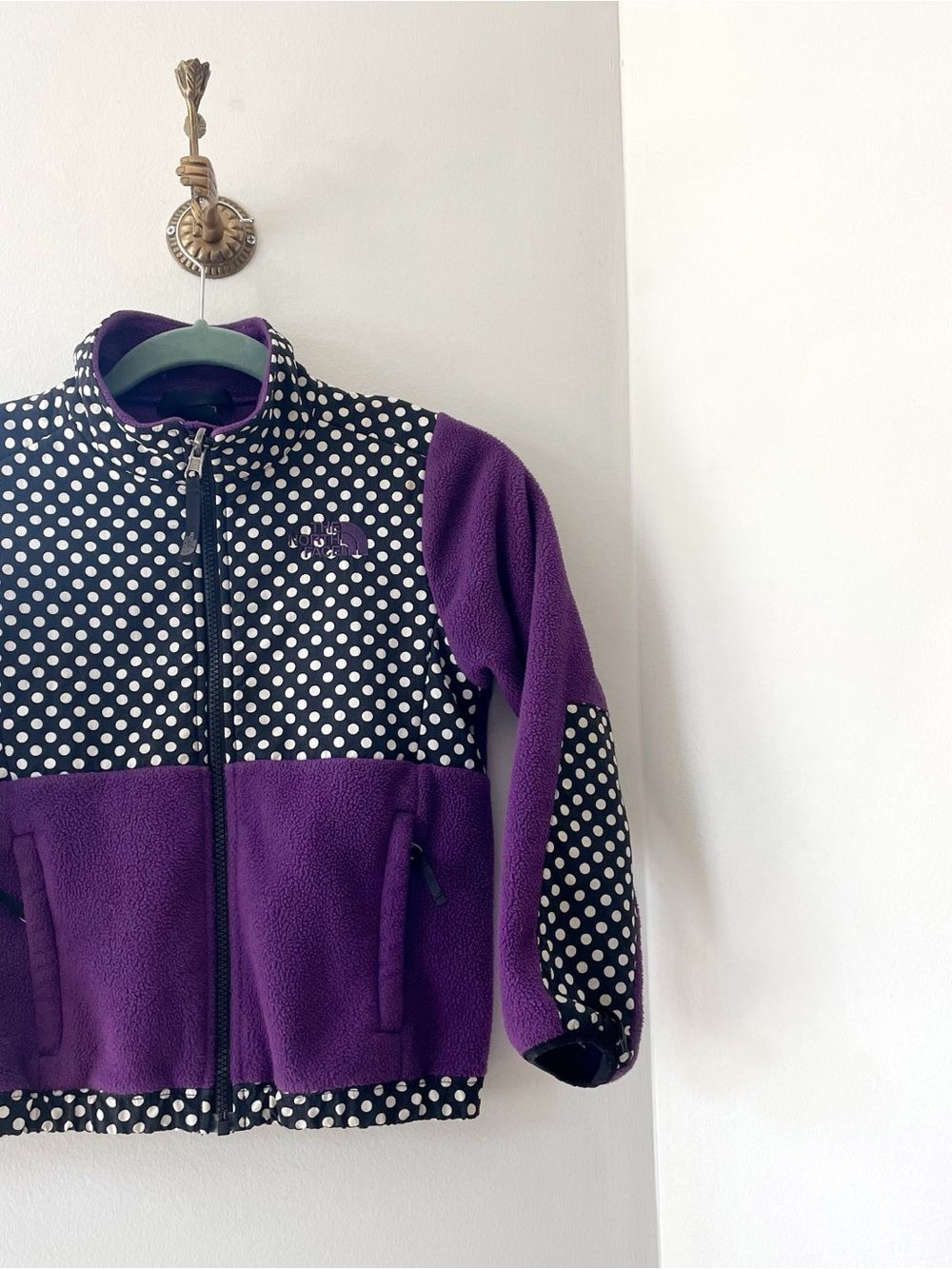 The North Face Kids' Purple Polka Dot Fleece Jacket | Size 6
